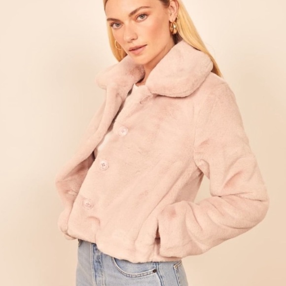 Reformation Hampton Coat in Pink Size S NWOT - Picture 2 of 7